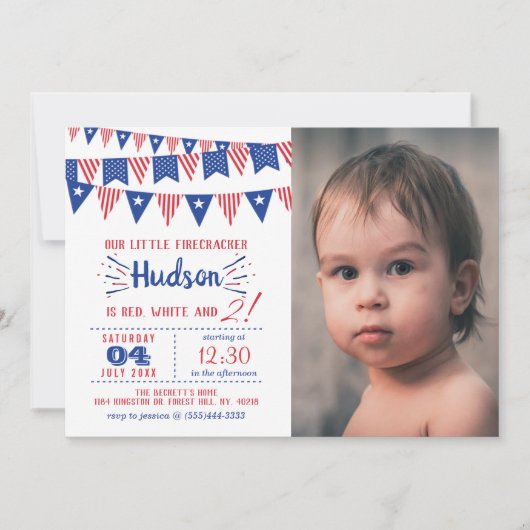 Rood, wit en twee! Foto van 4 juli 2002 Kaart