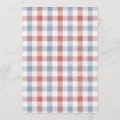 Rood Wit en Twee Gingham 2e Verjaardag Kaart (Achterkant)