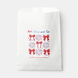 Rood wit en twee juli meisje 2e verjaardag traktat bedankzakje