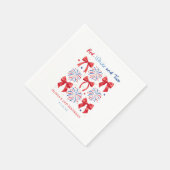 Rood Wit en Twee Juli Meisje 2e Verjaardag Welkom Servet (Hoek)