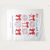 Rood wit en twee meisjes 2e verjaardag wandkleed (Voorkant (horizontaal))