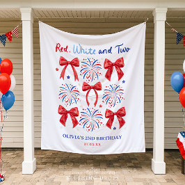 Rood wit en twee meisjes 2e verjaardag wandkleed