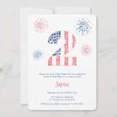 Rood wit en twee tuinen 2e verjaardag kaart (Voorkant)