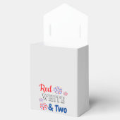 Rood wit en twee tweede verjaardag bedankdoosjes (Geopend)