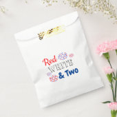 Rood wit en twee tweede verjaardag bedankzakje (Gezegeld)