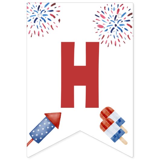 Rood wit en twee verjaardagsfeestbanner vlaggetjes (Tweede vlag)