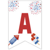 Rood wit en twee verjaardagsfeestbanner vlaggetjes (Derde vlag)