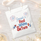 Rood Wit en Twee Verjaardagsfeestje Bedankzakje (Geknipt)