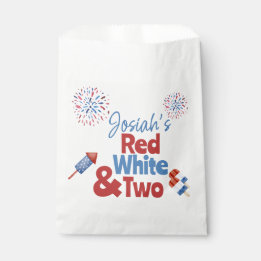 Rood Wit en Twee Verjaardagsfeestje Bedankzakje