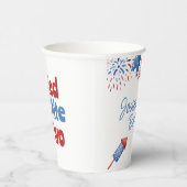 Rood Wit en Twee Verjaardagsfeestje Papieren Bekers (Rechts)