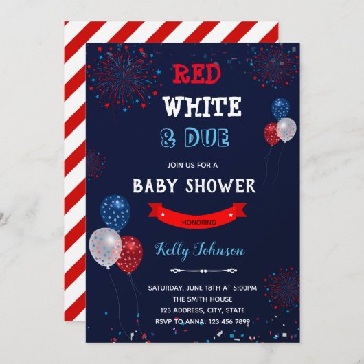 Rood wit en uitnodiging (Voorkant / Achterkant)