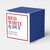 Rood Wit en Verschuldigd 4 Juli Baby shower Bedankdoosjes (Voorkant Zijde)