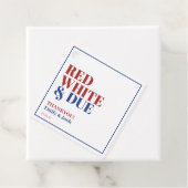 Rood Wit en Verschuldigd 4 Juli Baby shower Bedankjes Labels (In situ)