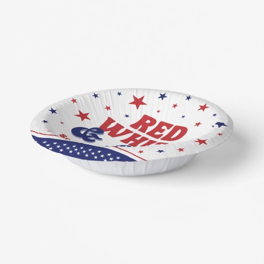 Rood, Wit en Verschuldigd 4 juli Patriottisch Baby Papieren Kommen (Gebogen)