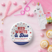 Rood, Wit en Verschuldigd 4 juli Patriottisch Baby Papieren Kommen (Feest)