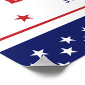 Rood, Wit en Verschuldigd 4 juli Patriottisch Baby Poster (Hoek)