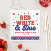 Rood, Wit en Verschuldigd 4 juli Patriottisch Baby Servet (Insitu)
