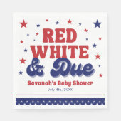 Rood, Wit en Verschuldigd 4 juli Patriottisch Baby Servet (Voorkant)