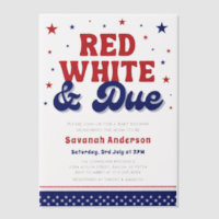 Rood, Wit en Verschuldigd 4 juli Patriottisch Baby