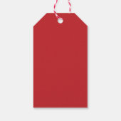Rood, Wit en Verschuldigd 4 juli Patriottische Bab Cadeaulabel (Achterkant)