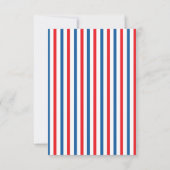 Rood Wit en Verschuldigd Baby Shower Bedankkaart (Achterkant)
