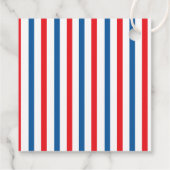 Rood, Wit en Verschuldigd Baby Shower Bedankt Bedankjes Labels (Achterkant)
