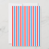 Rood Wit en Verschuldigd Baby Shower Kaart (Achterkant)