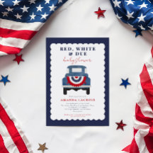 Rood Wit en Verschuldigd Patriotische Baby Shower