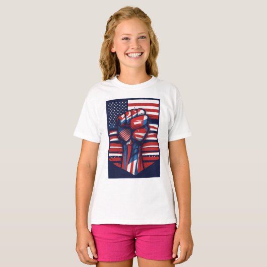 Rood, wit en vet t-shirt (Voorkant volledig)