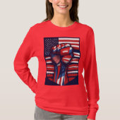Rood, wit en vet t-shirt (Voorkant)