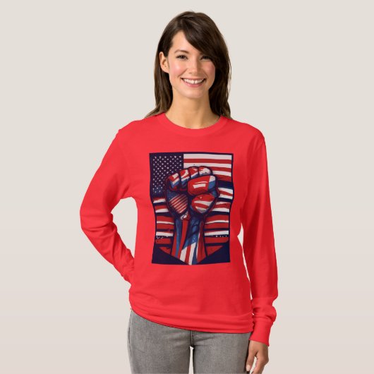Rood, wit en vet t-shirt (Voorkant volledig)
