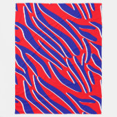 Rood, wit en vet | Tiger Stripe Fleece Deken (Voorkant)