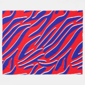 Rood, wit en vet | Tiger Stripe Fleece Deken (Voorkant (Horizontaal))