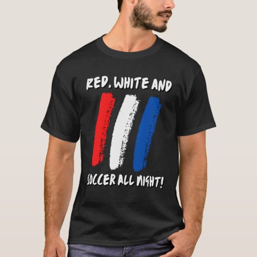Rood, wit en voetzool. t-shirt (Voorkant)