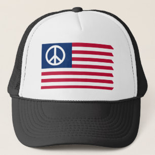 Rood Wit en Vrede Patriottische Vrede USA vlag- Ho Trucker Pet