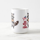 Rood wit en wild en gratis wasbeer koffiemok (Center)