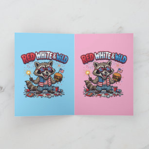 Rood Wit en Wilde Wasbeer 4 juli Kaart