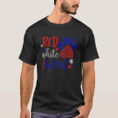 Rood Wit En Woof Patriottische Hond USA Vlag 4e va T-shirt (Voorkant)