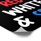 Rood wit en zeven 7e verjaardag 4 juli INDEP Poster (Hoek)