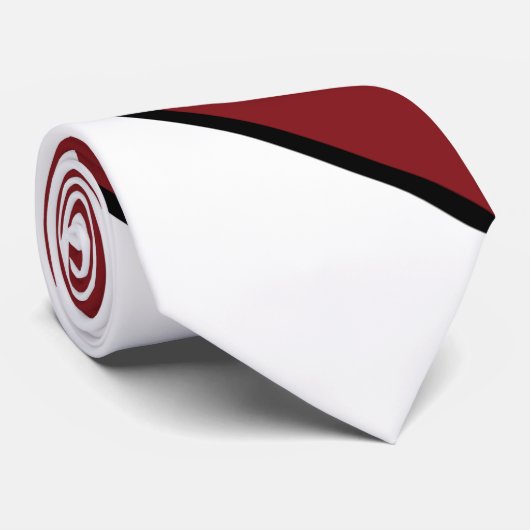 Rood Wit en Zwart Abstract Stropdas (Opgerold)