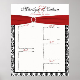 Rood, wit en zwart beeld van de Zitkaart van de On Poster