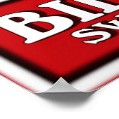 rood wit en zwart Billiard Lounge-teken Poster (Hoek)