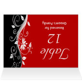 Rood wit en zwart Floral bruiloft (Binnen Horizontaal (Boven))