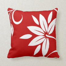 Rood wit en zwart Floral