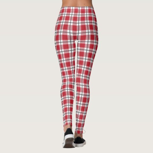 Rood wit en zwart  geplakt flatpanel leggings (Achterkant)