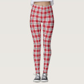 Rood wit en zwart  geplakt flatpanel leggings (Voorkant)