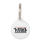 Rood, wit en zwart Key Ring Performer Bag Label Huisdierpenning (Achterkant)