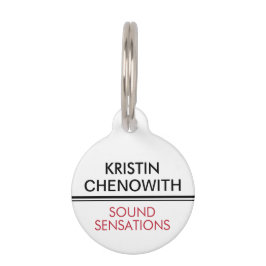 Rood, wit en zwart Key Ring Performer Bag Label Huisdierpenning