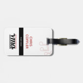 Rood, wit en zwart koffer Performer Bag Label Bagagelabel (Achterkant horizontaal)