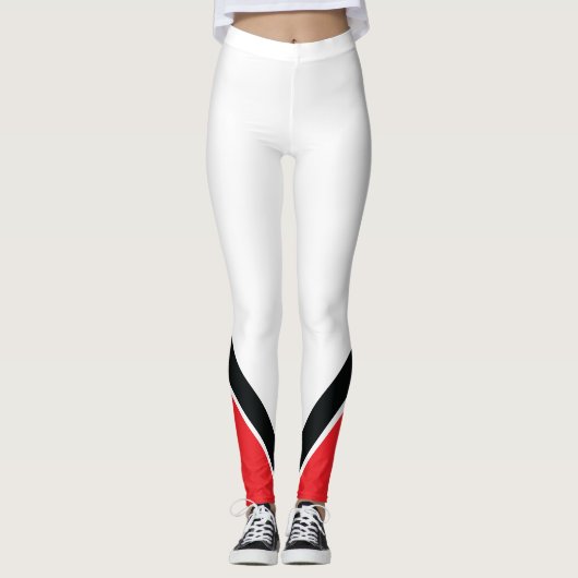 Rood wit en zwart leggings (Voorkant)